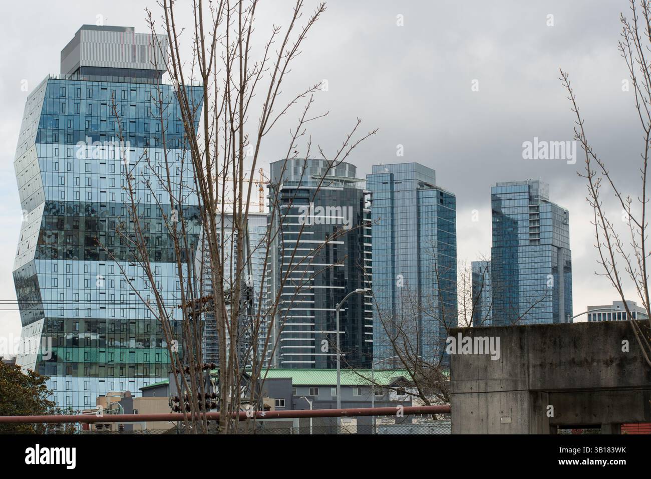 SEATTLE, WA, USA - APR 7, 2025: View of Downtown Seattle in Washington, US. Seattle is the most populous city in the U.S. state of Washington. Stock Photo