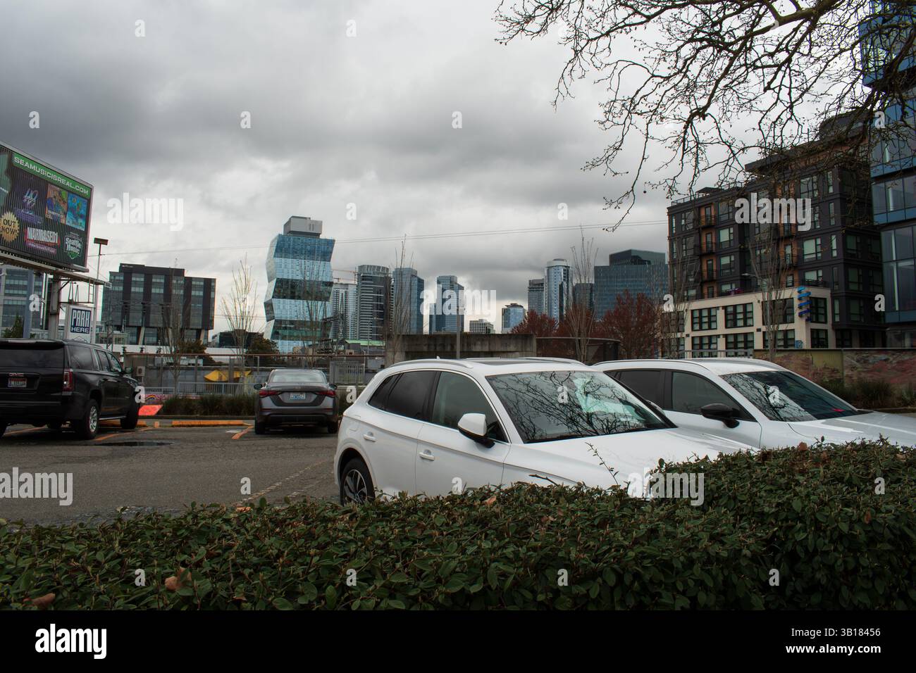 SEATTLE, WA, USA - APR 7, 2025: View of Downtown Seattle in Washington, US. Seattle is the most populous city in the U.S. state of Washington. Stock Photo