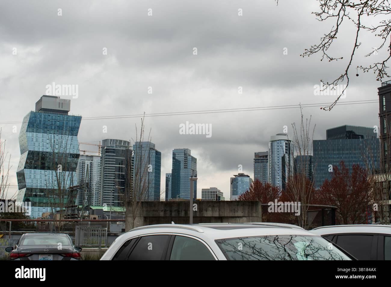 SEATTLE, WA, USA - APR 7, 2025: View of Downtown Seattle in Washington, US. Seattle is the most populous city in the U.S. state of Washington. Stock Photo