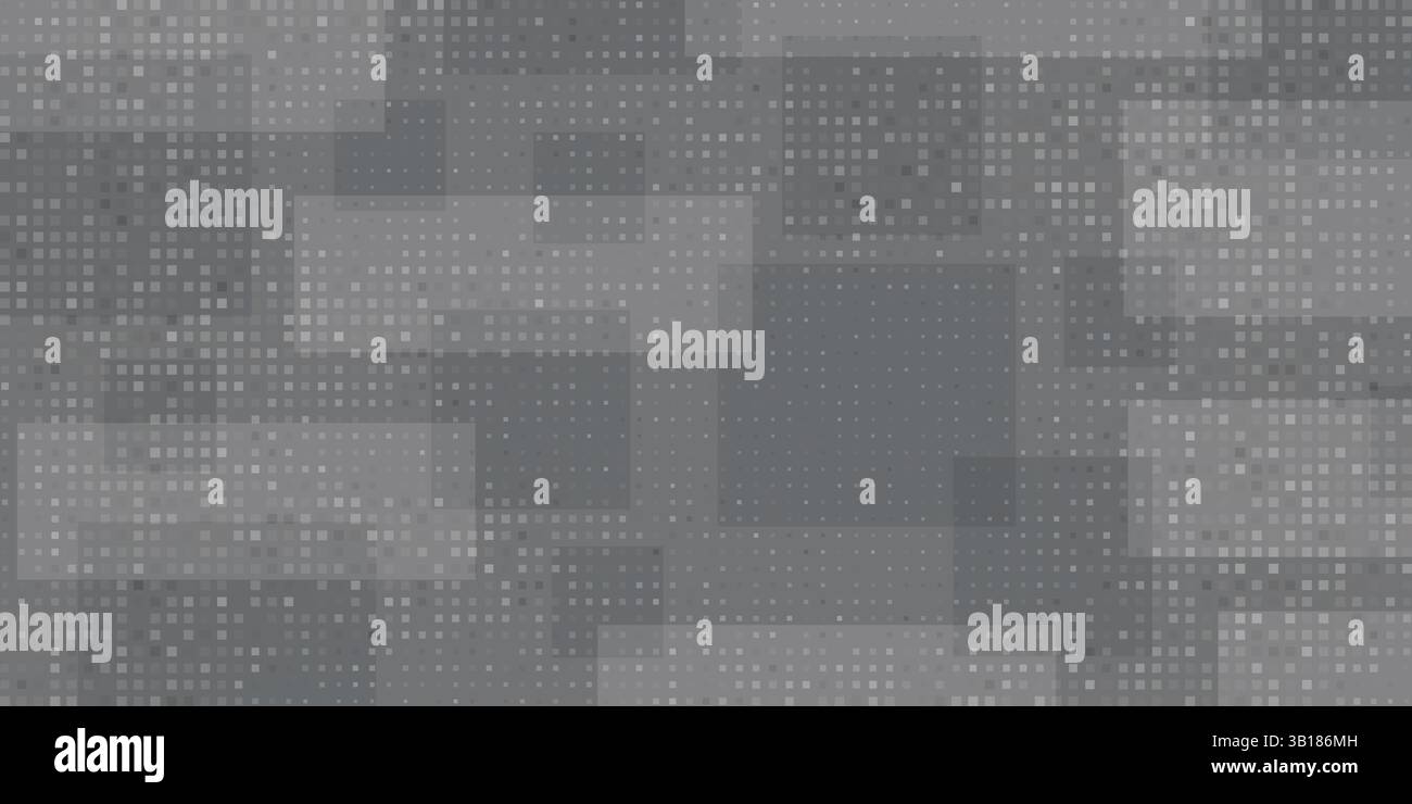 Vector Grey Tech Finance Fintech Background. Abstract Pixel Pattern ...