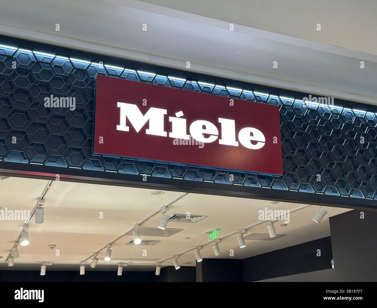 Nanning, China - Oct 1, 2023. Miele store. Miele is a German manufacturer of high-end domestic appliances and commercial equipment. - Smartphone Captured Stock Image