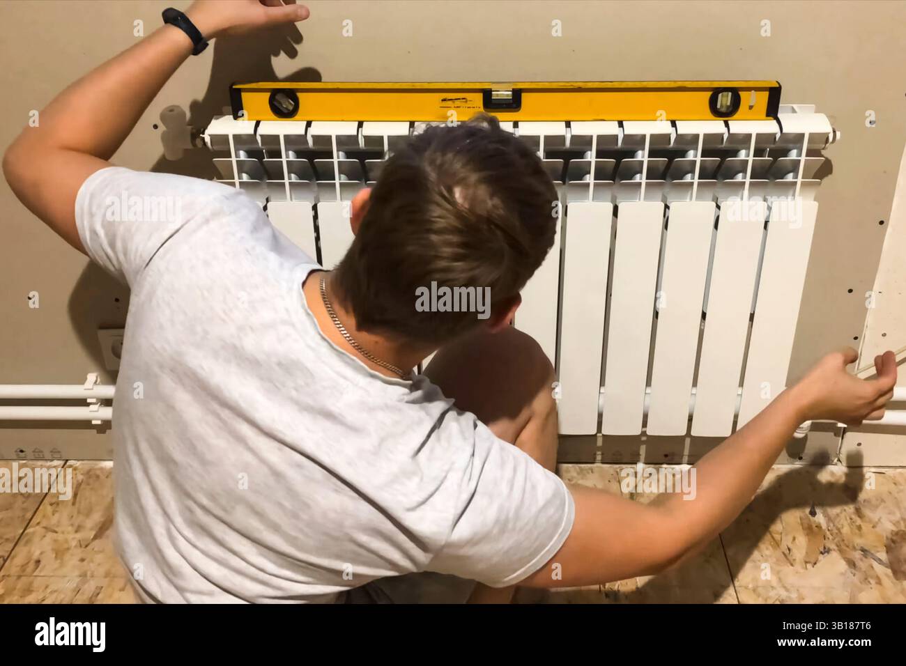 Installation and preparation for installation of heating radiators ...