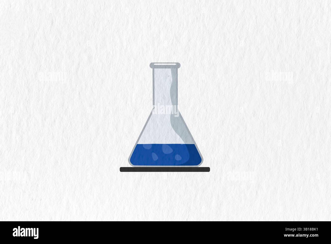 Chemical flask with a reagent. Illustration of chemical utensils for ...