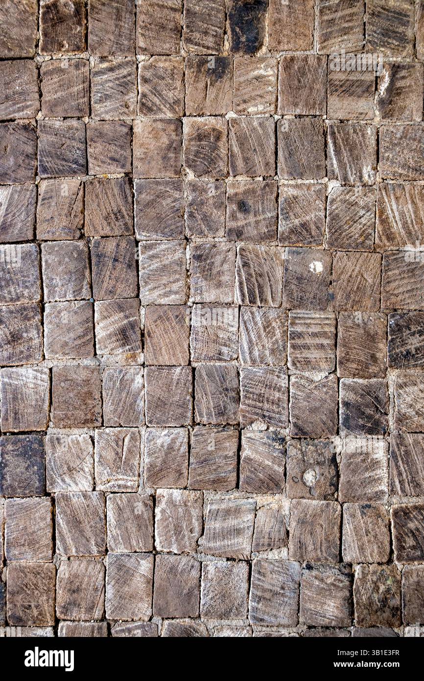 Decoration wooden blocks - paneling pattern - seamless background - Interior Design wall - Fine natural texture - Continuous replication Stock Photo