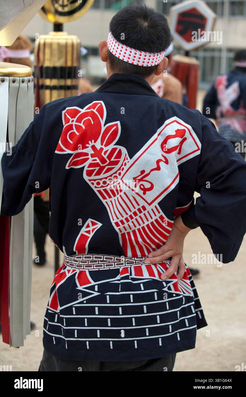 Man wearing japanese traditional happi hi-res stock photography