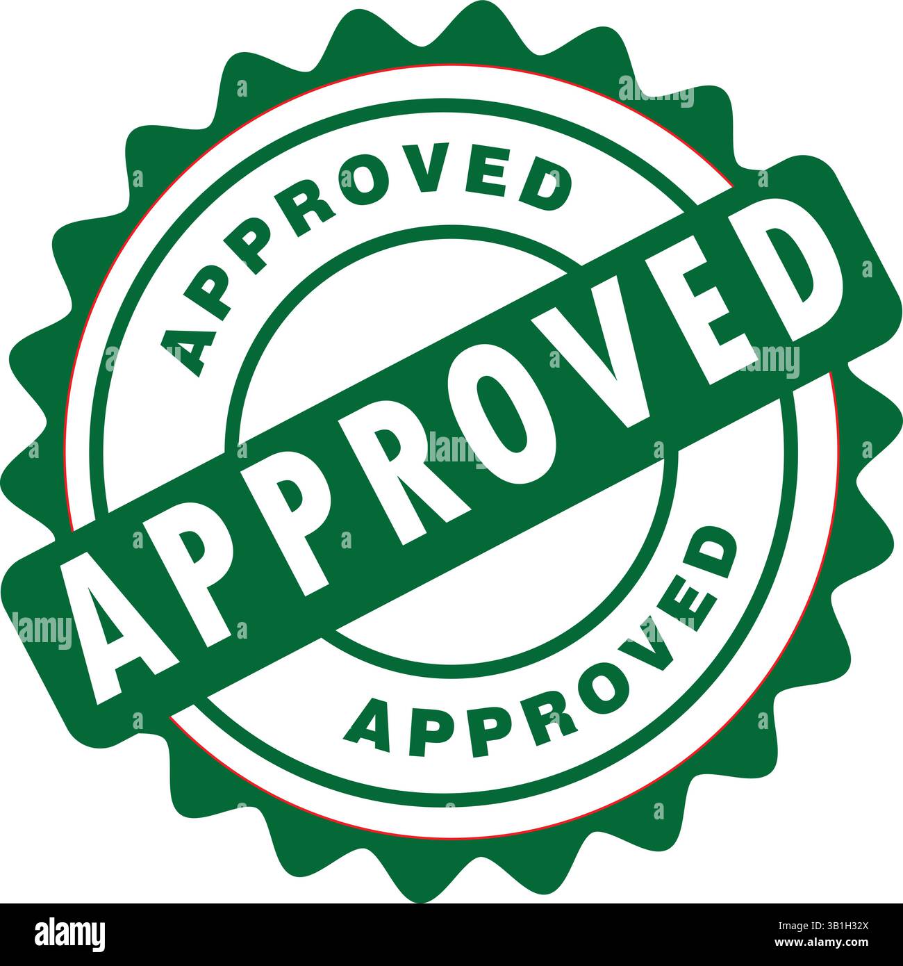 Approved Stamp Seal for Certification and Authorization Stock Vector