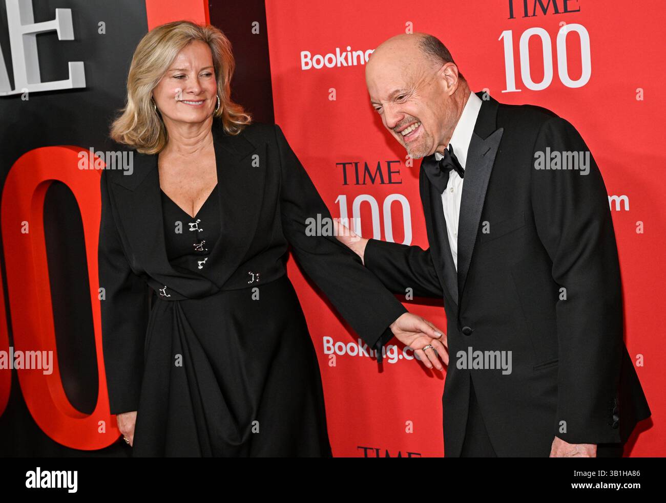 Lisa Cadette Detwiler, left, and Jim Cramer attend the Time100 Gala ...