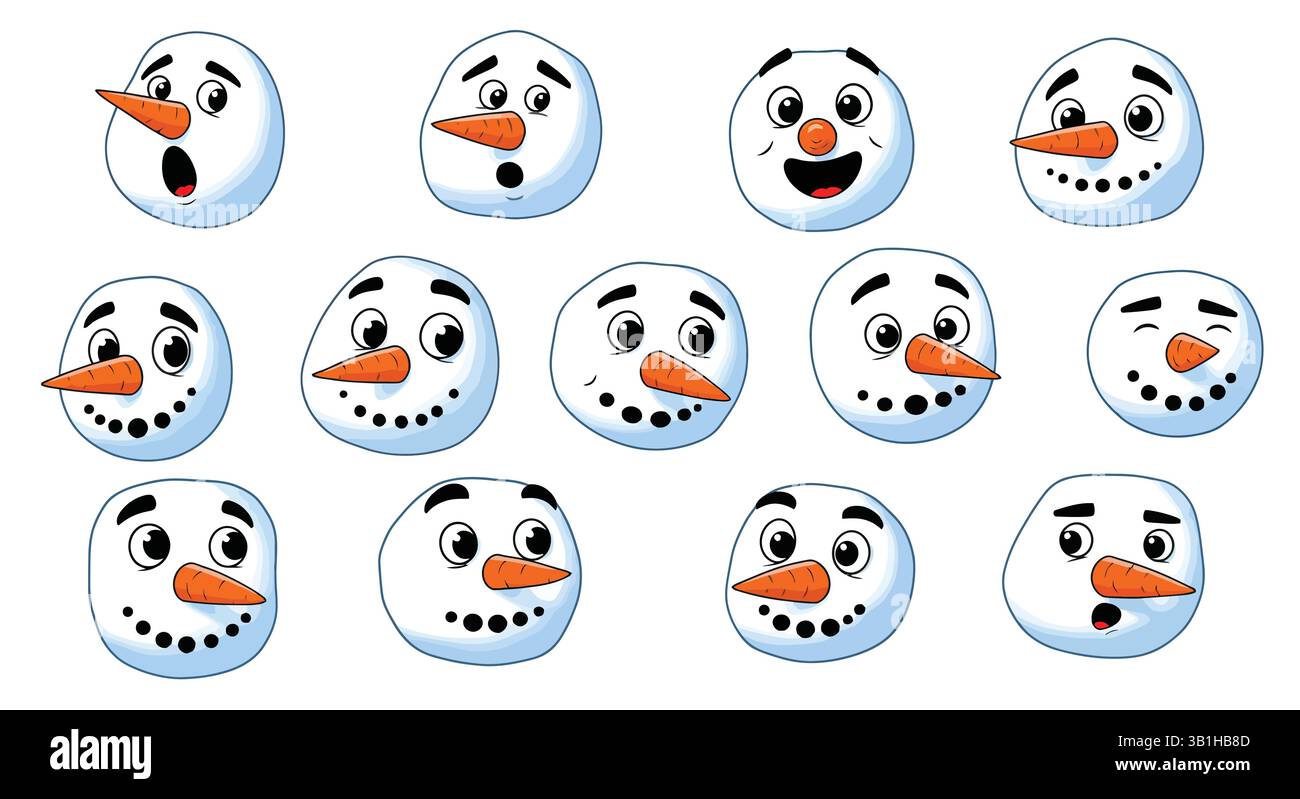 playful-snowman-cut-out-stock-images-pictures-alamy