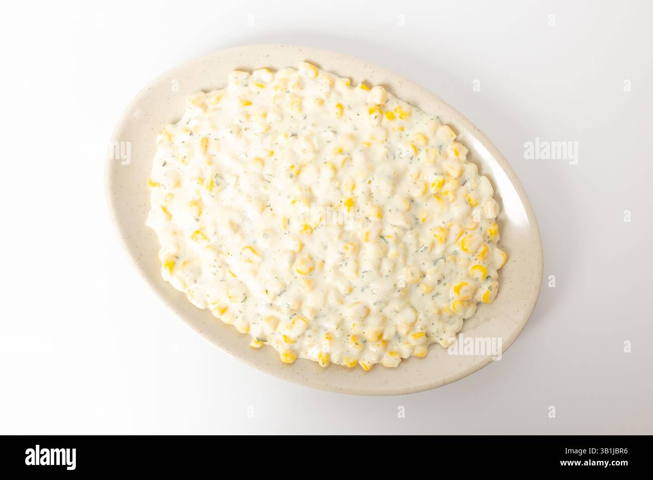 Corn Cheese on a White Background Stock Photo