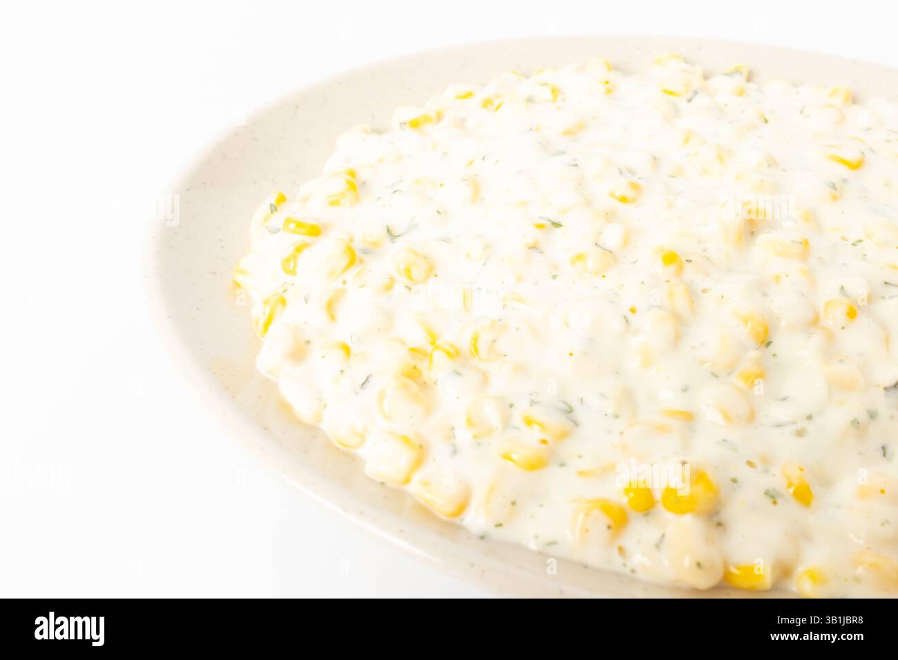 Corn Cheese on a White Background Stock Photo