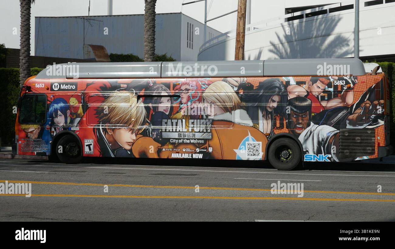 Los Angeles, California, USA 25th April 2025 Fatal Fury Game Series Bus ...