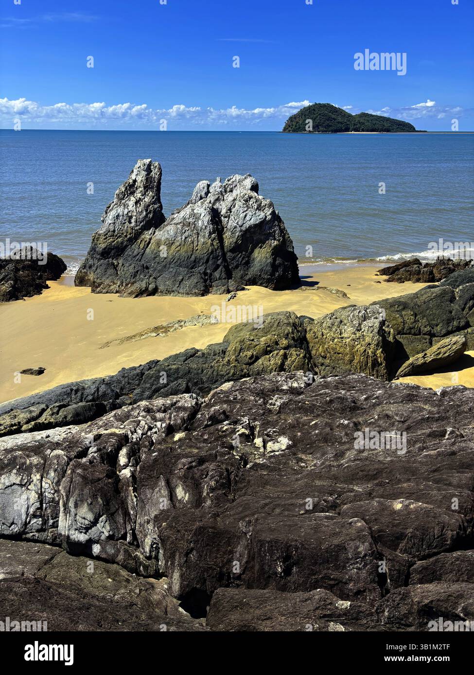 View from Buchan Point across to Double Island, Palm Cove, Cairns, Queensland, Australia. No PR or MR - Smartphone Captured Stock Image View from Buchan Point across to Double Island, Palm Cove, Cairns, Queensland, Australia. No PR or MR - Smartphone Captured Stock Image
