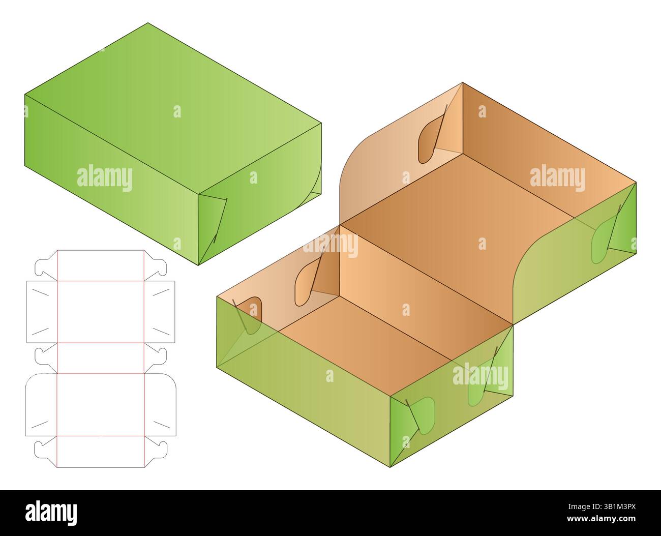 Foldable Box Packaging Template Vector Illustration Stock Vector