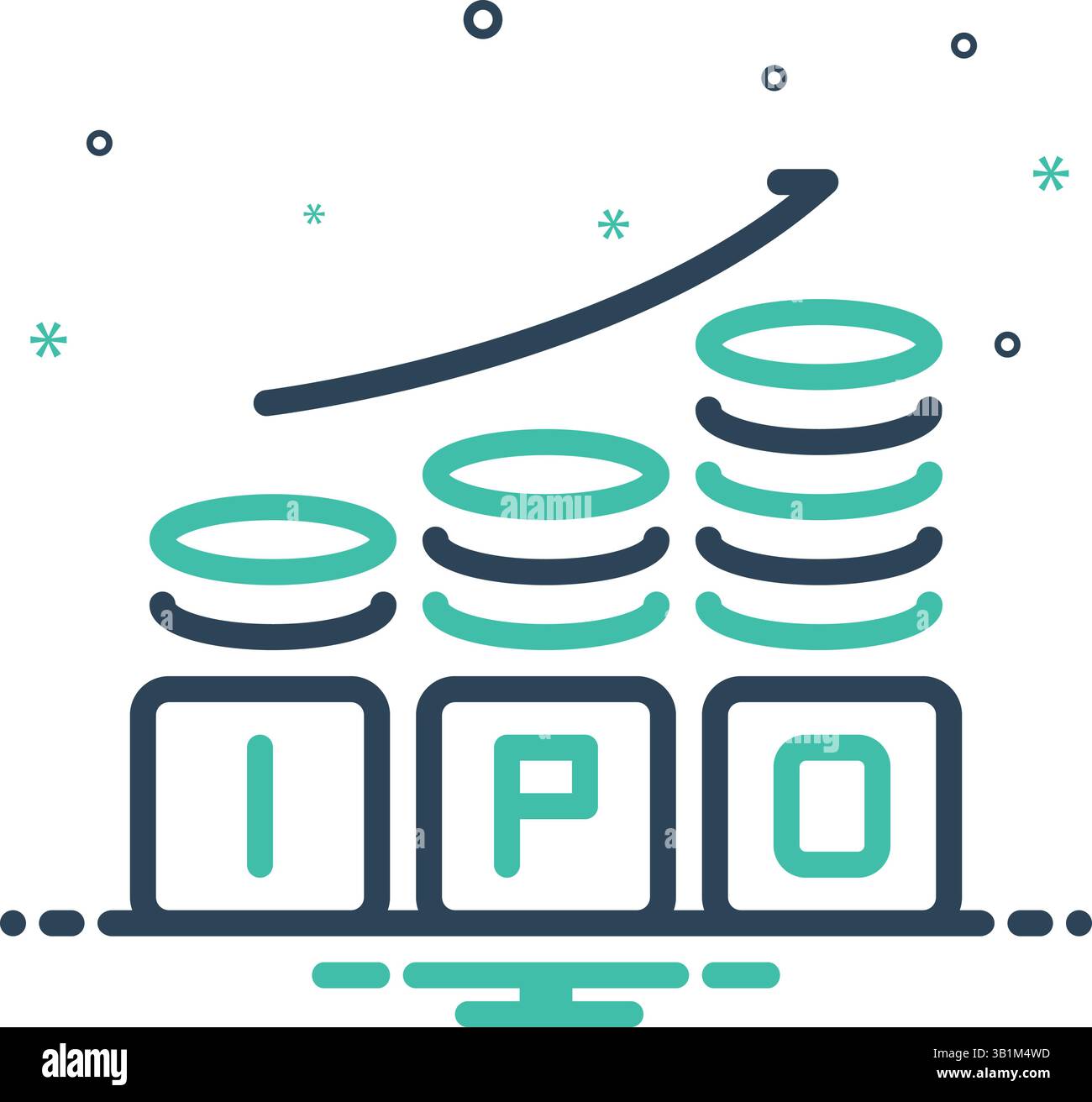 Icon for ipo, initial public offering Stock Vector