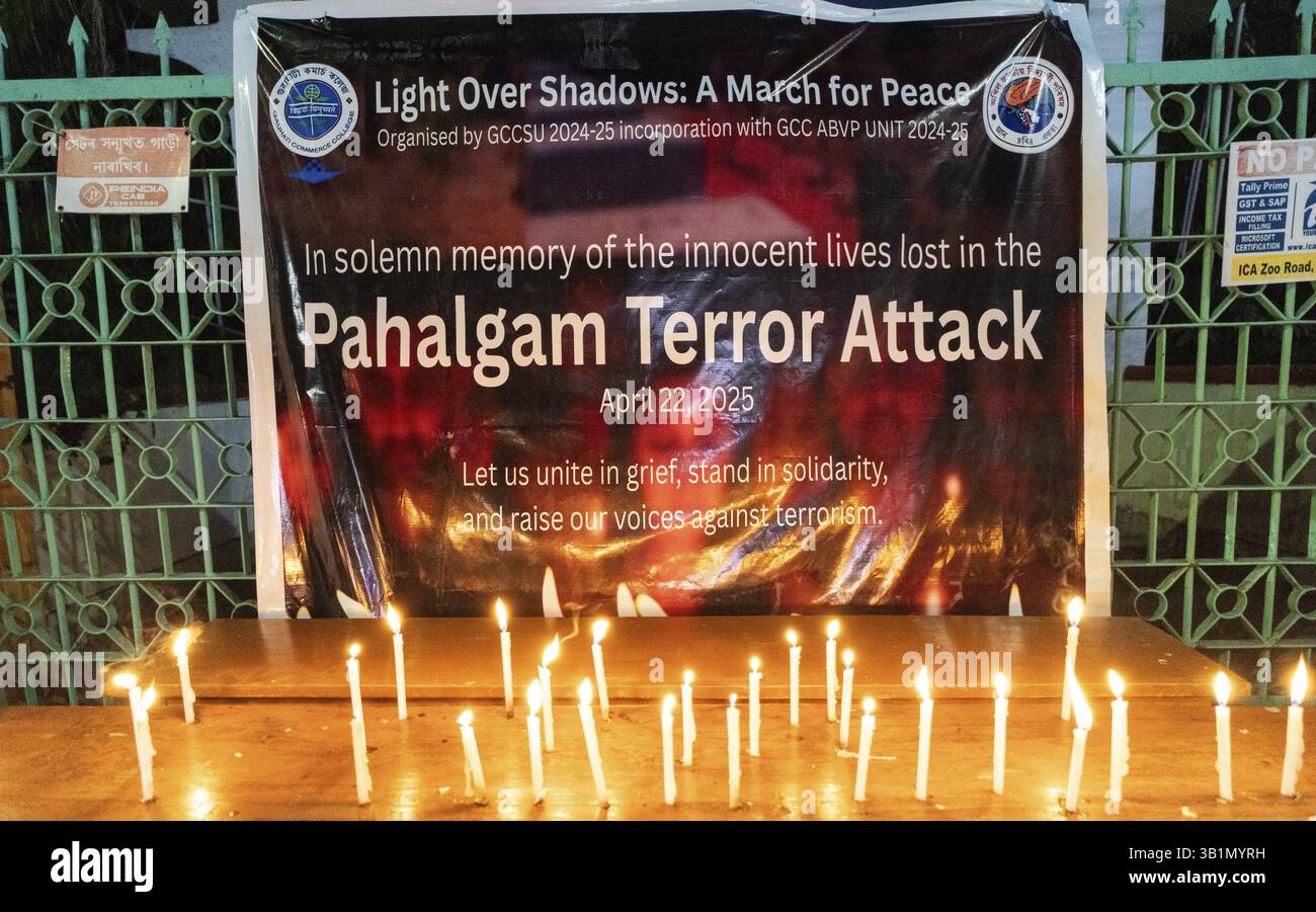 Students candle light protest over Pahalgam terror attack on in ...