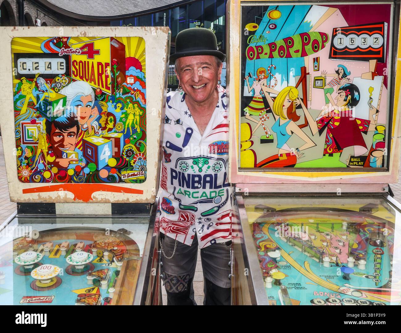Kings Cross 26 April 2025 Pinball Man Geoff Harvey from the BBC's The ...