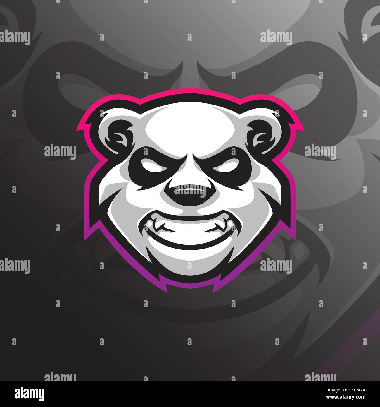 panda mascot logo design vector with modern illustration concept style ...