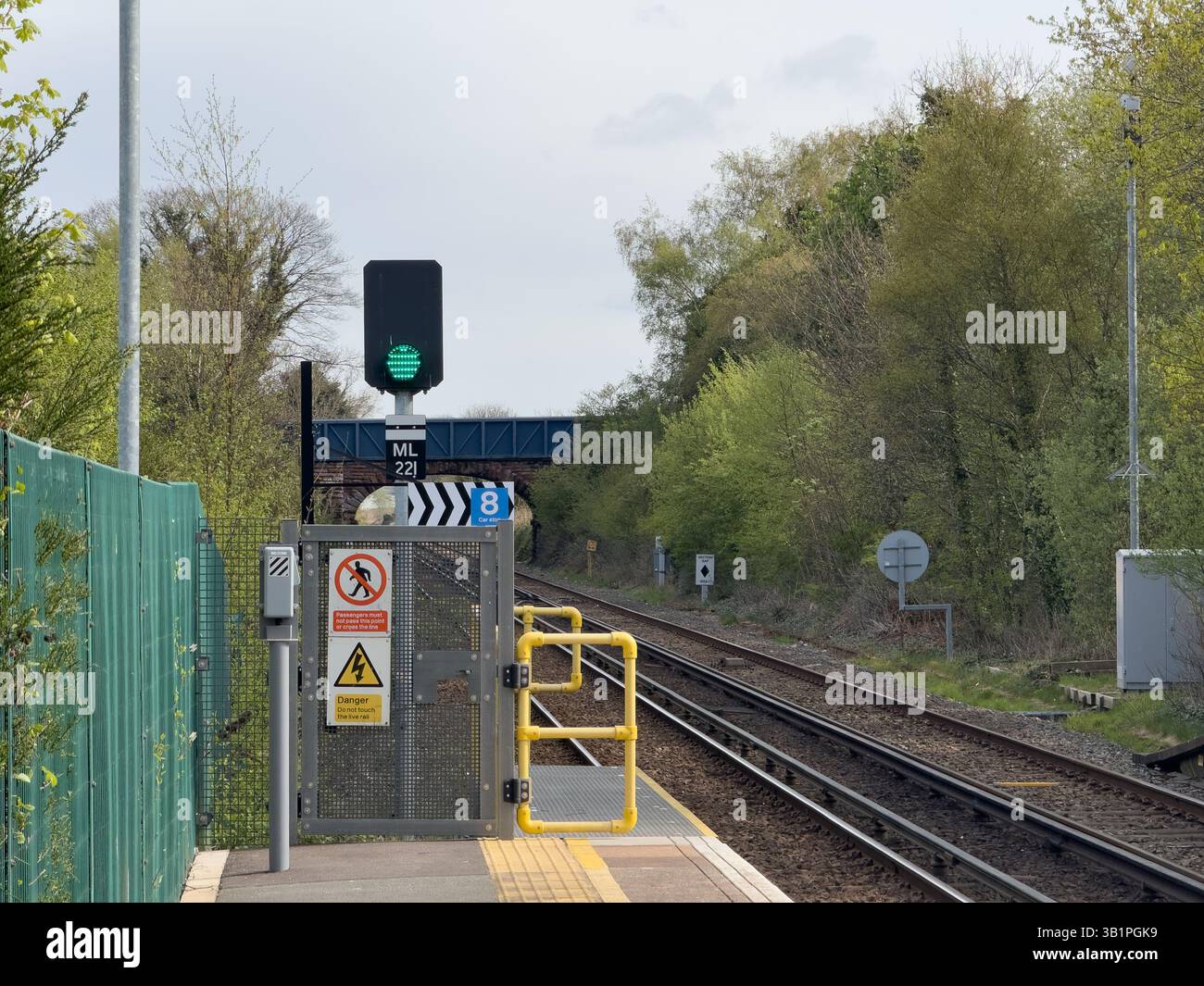 Maghull Railway Station.Maghull Merseyside UK - Smartphone Captured Stock Image