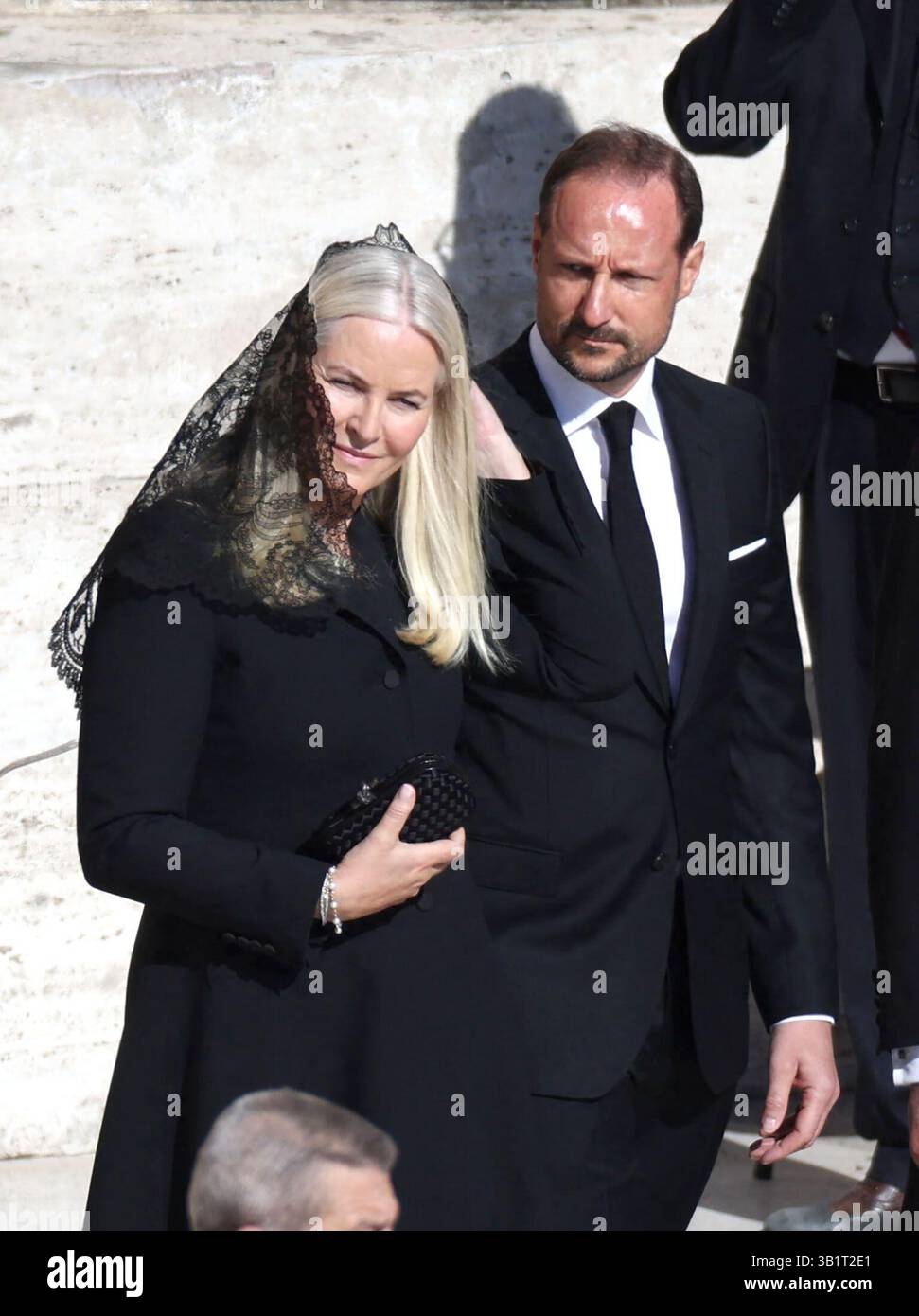 Crown Princess Mette-Marit and Crown Prince Haakon of Norway attending ...