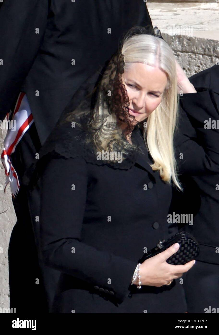 Crown Princess Mette-Marit of Norway attending Pope Francis' funeral ...