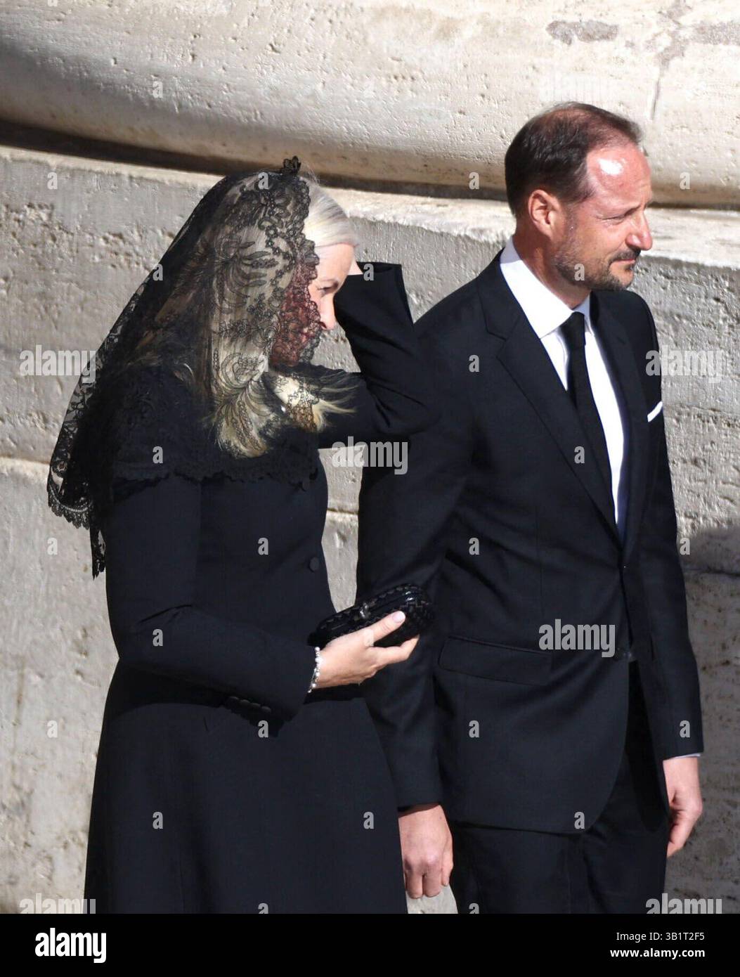 Crown Princess Mette-Marit and Crown Prince Haakon of Norway attending ...