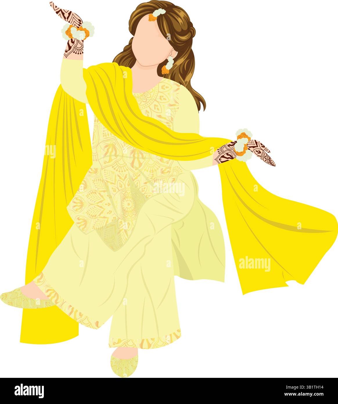 Vector Cute Indian Couple Cartoon In Traditional Dress Posing For vector-cute-indian-couple-cartoon-in-traditional-dress-posing-for