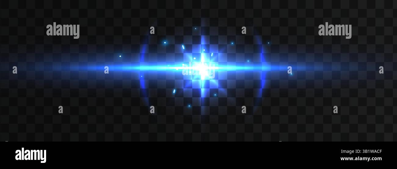 Laser lines of light. Horizontal neon light. Neon horizontal speed ...