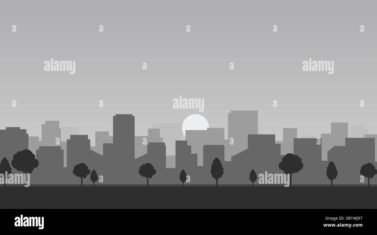 Modern City Skyline Silhouette Stock Vector Image & Art - Alamy