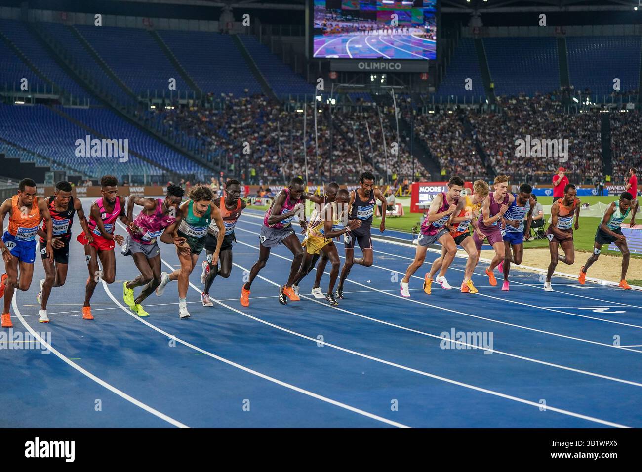 Roma, Italy, Stadio Olimpico. 30 Aug 2024. Starting 5000m Golden Gala ...