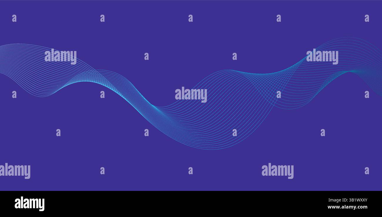Abstract Flowing Waves Banner – Modern Fluid Design Background Stock Vector