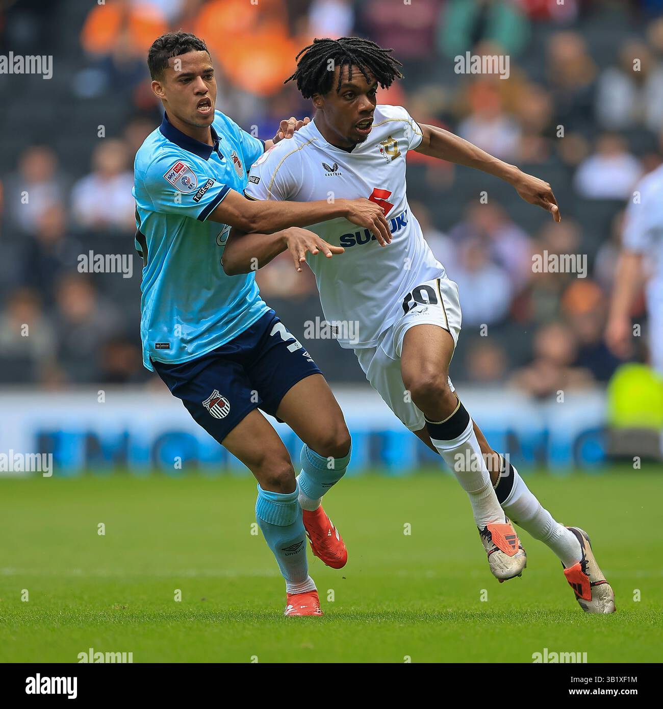 Milton Keynes Dons Midfielder Kane Thompson-Sommers (20) Under Pressure ...