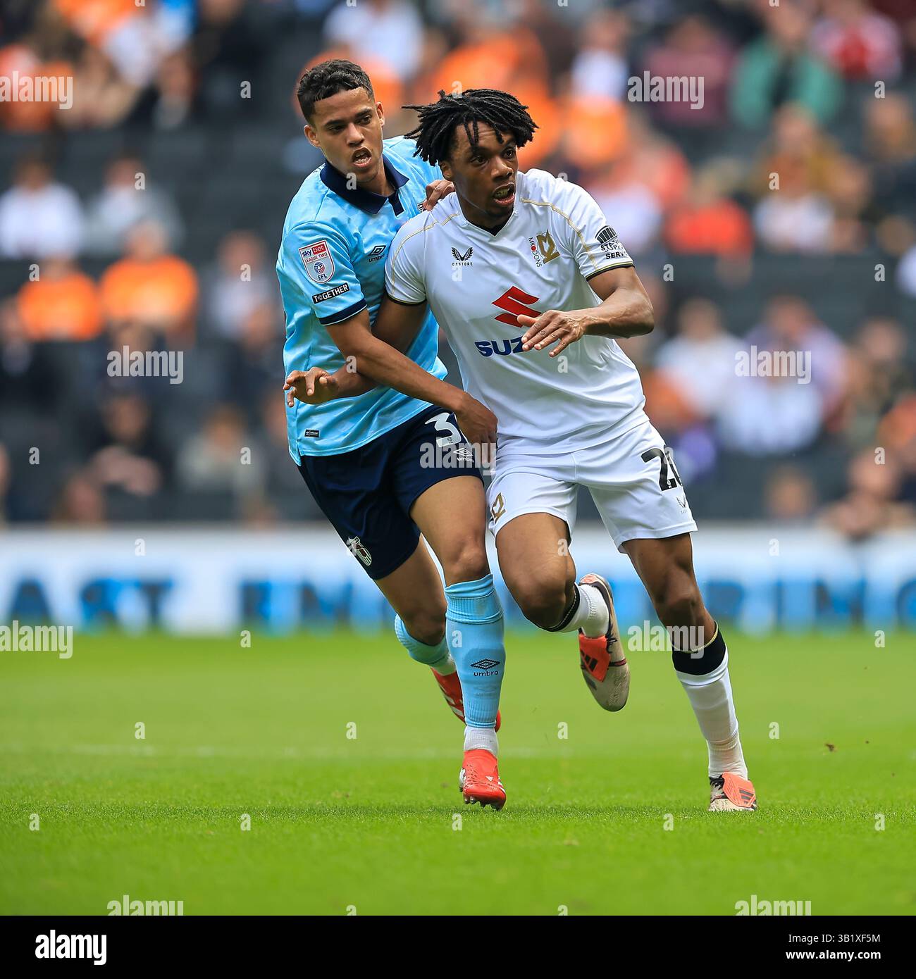 Milton Keynes Dons Midfielder Kane Thompson-Sommers (20) Under Pressure ...