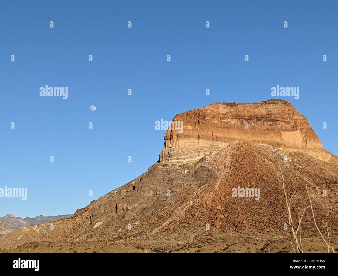Day Moon in Utah - Smartphone Captured Stock Image