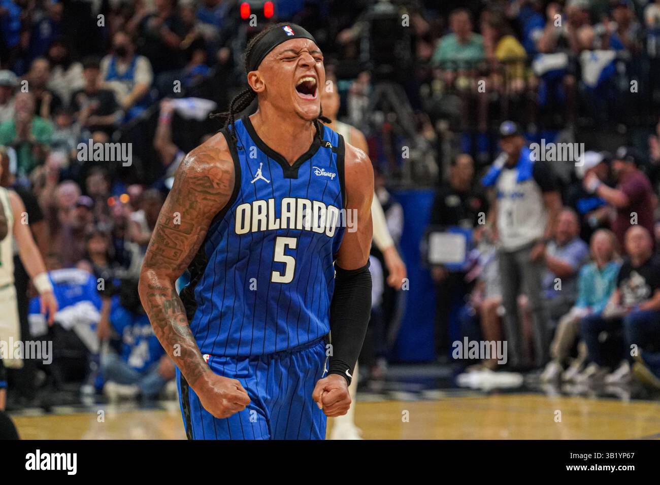 Orlando, Florida, USA, April 25, 2025, Orlando Magic forward Paolo