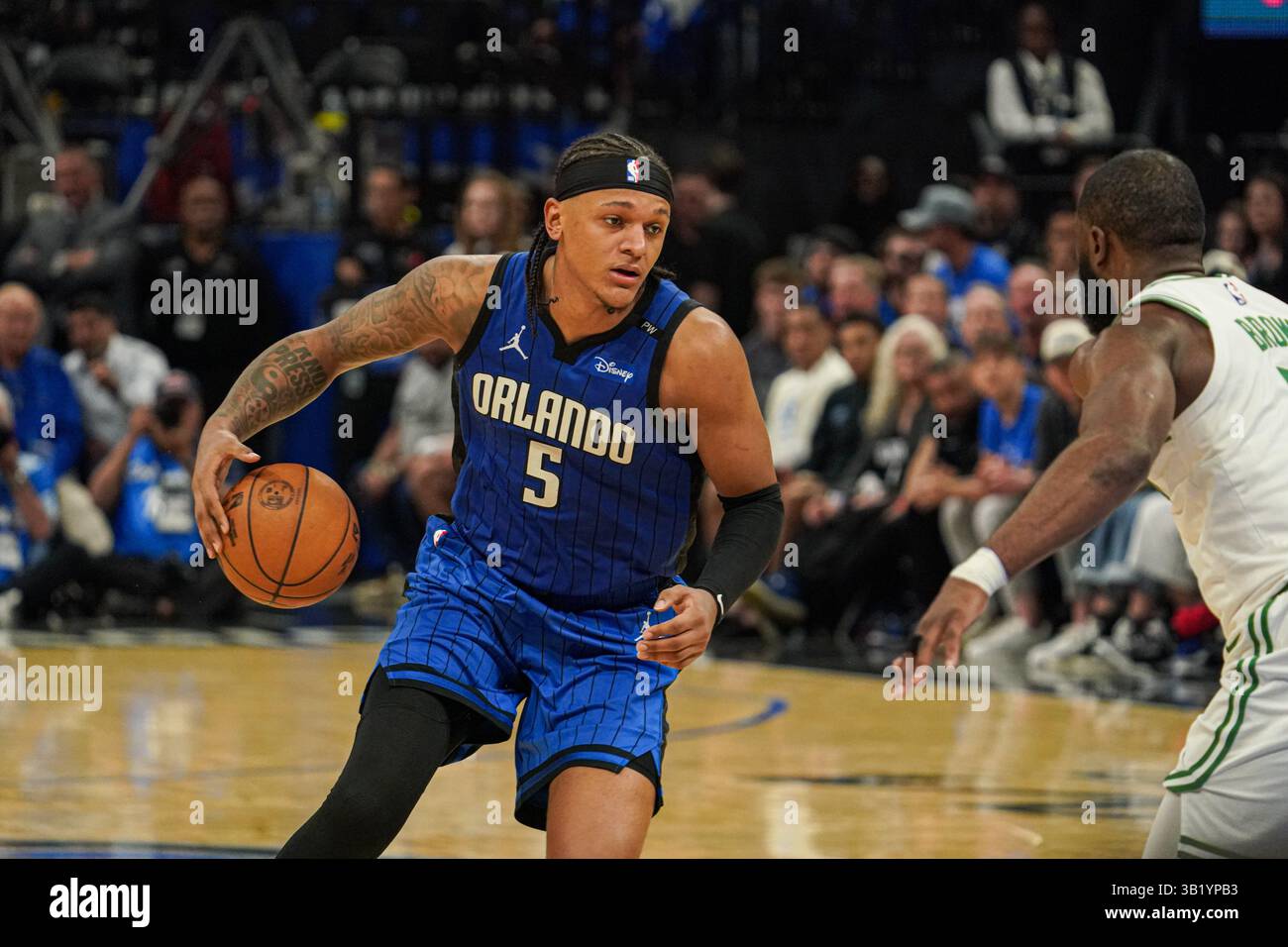 Orlando, Florida, USA, April 25, 2025, Orlando Magic forward Paolo
