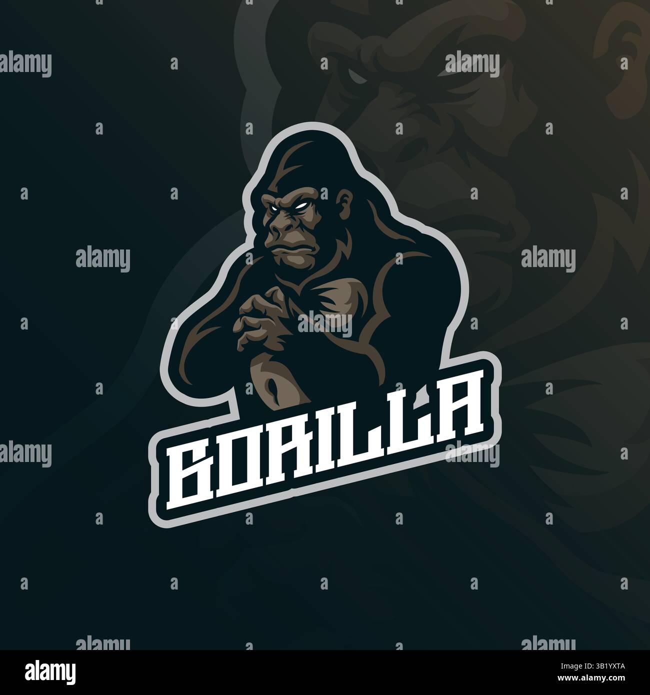 Gorilla mascot logo design vector with modern illustration concept ...