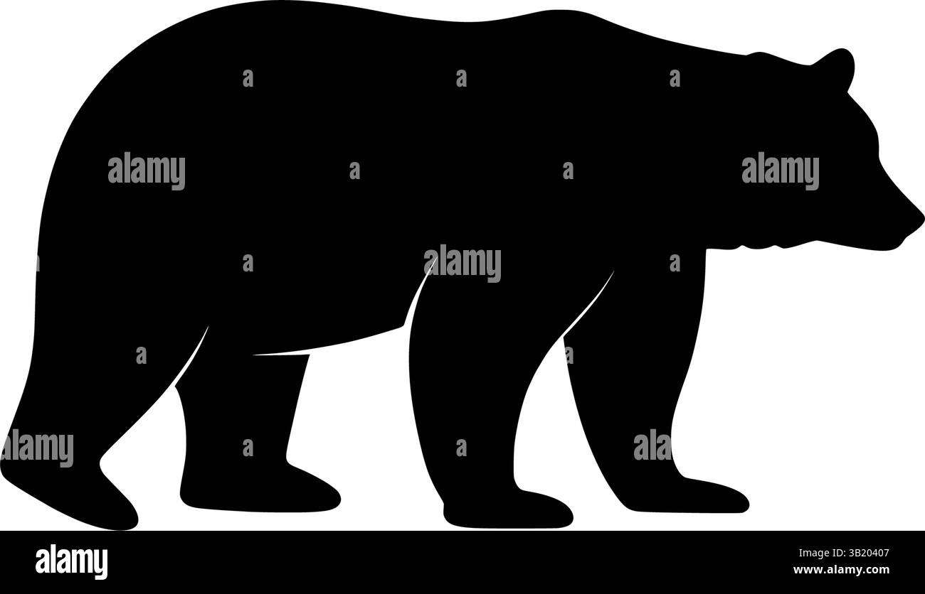 Grizzly bear silhouette clipart Cut Out Stock Images \u0026 Pictures - Alamy, image size:1300x836