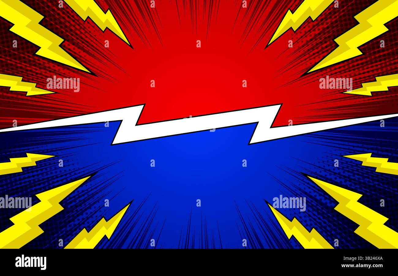 Comic Versus book blank speech bubble background. vector illustration Stock Vector