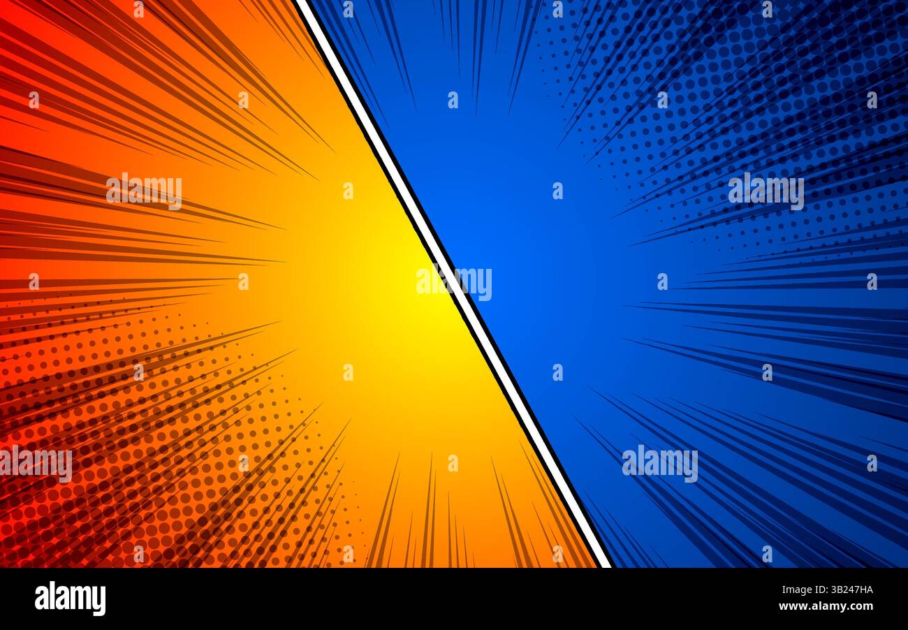 Comic Versus book blank speech bubble background. vector illustration Stock Vector