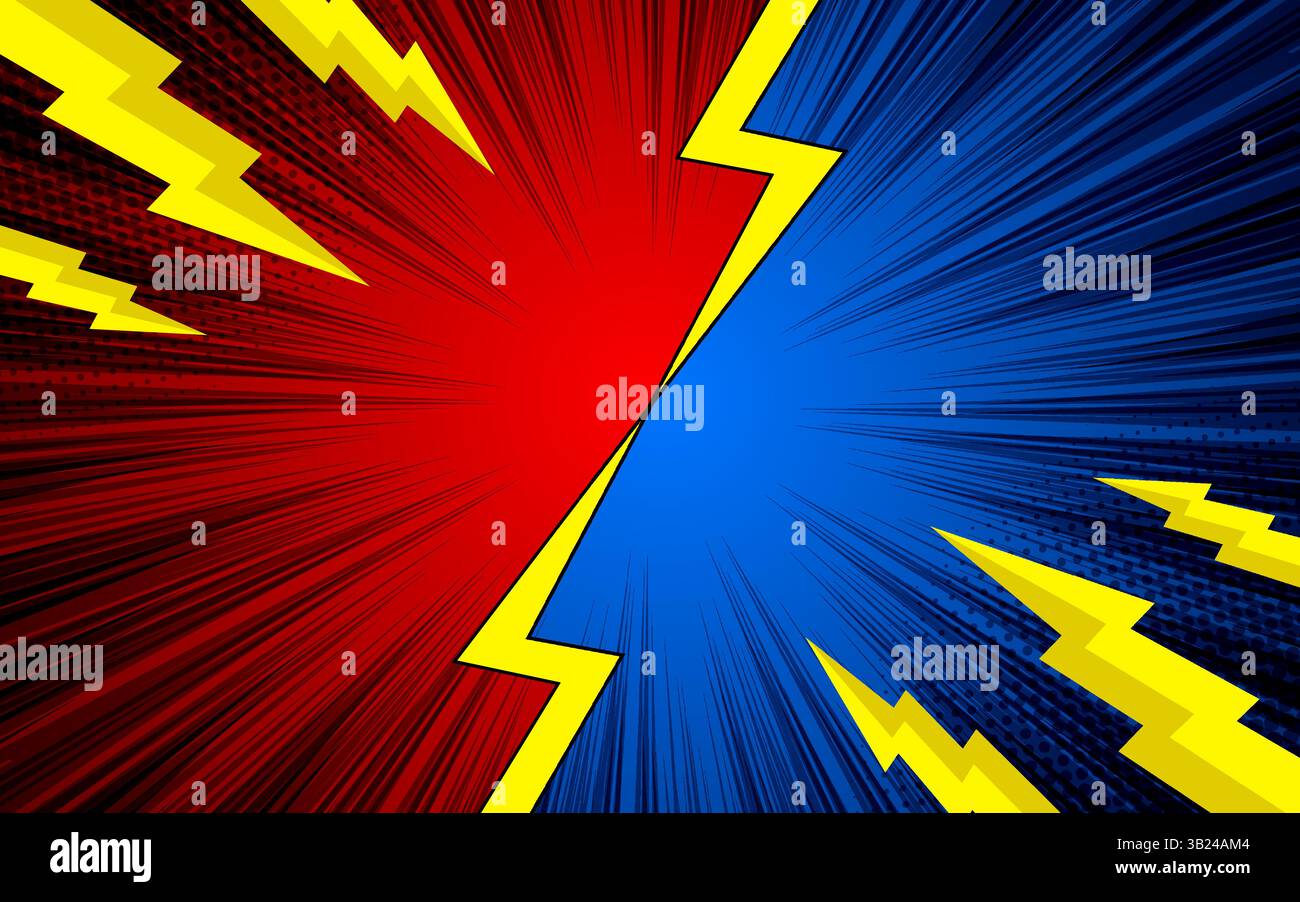 Comic Versus book blank speech bubble background. vector illustration Stock Vector