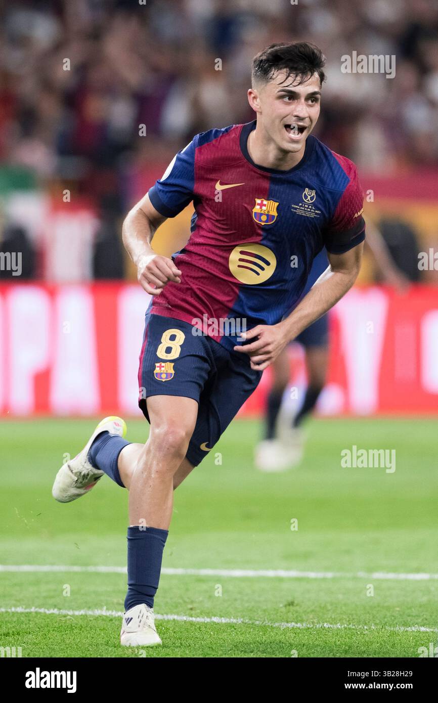 SEVILLA, SPAIN - April 26, 2025 : Pedri Gonzalez of Barcelona
