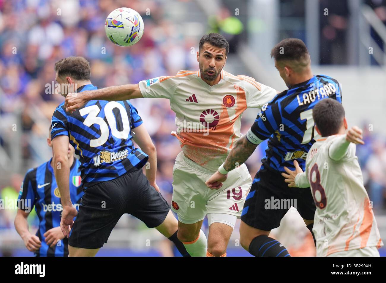 RomaÕs Zeki Celik during the Serie A soccer match between Inter and ...