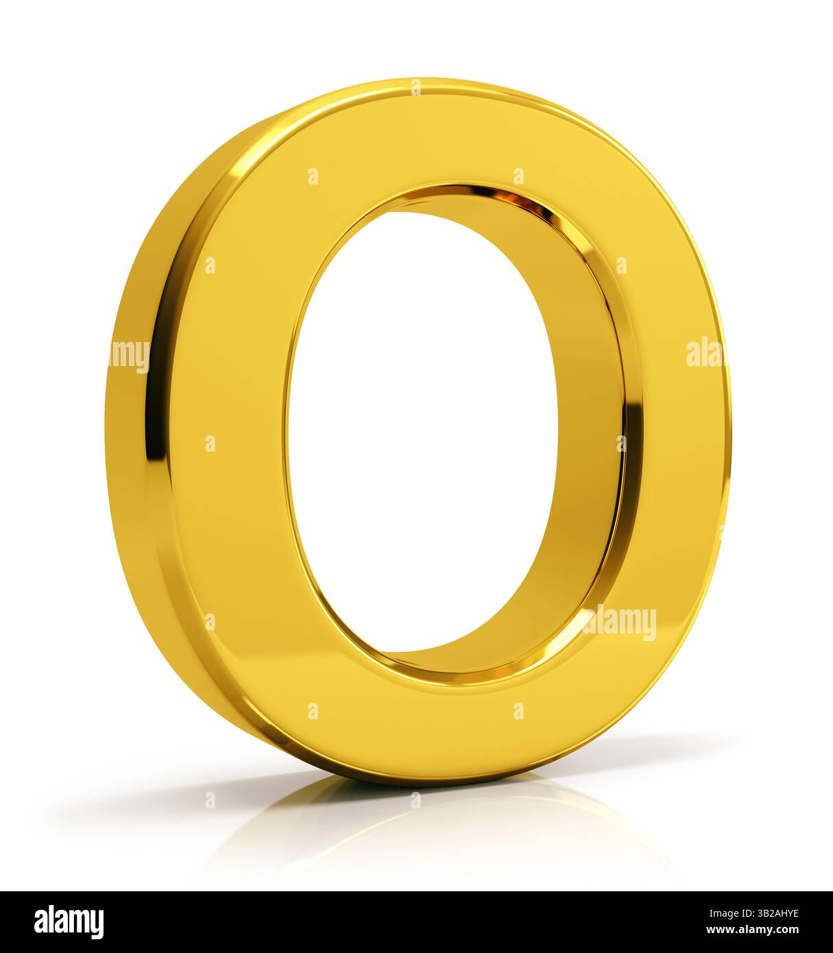 3D gold letter O isolated on white background Stock Photo - Alamy