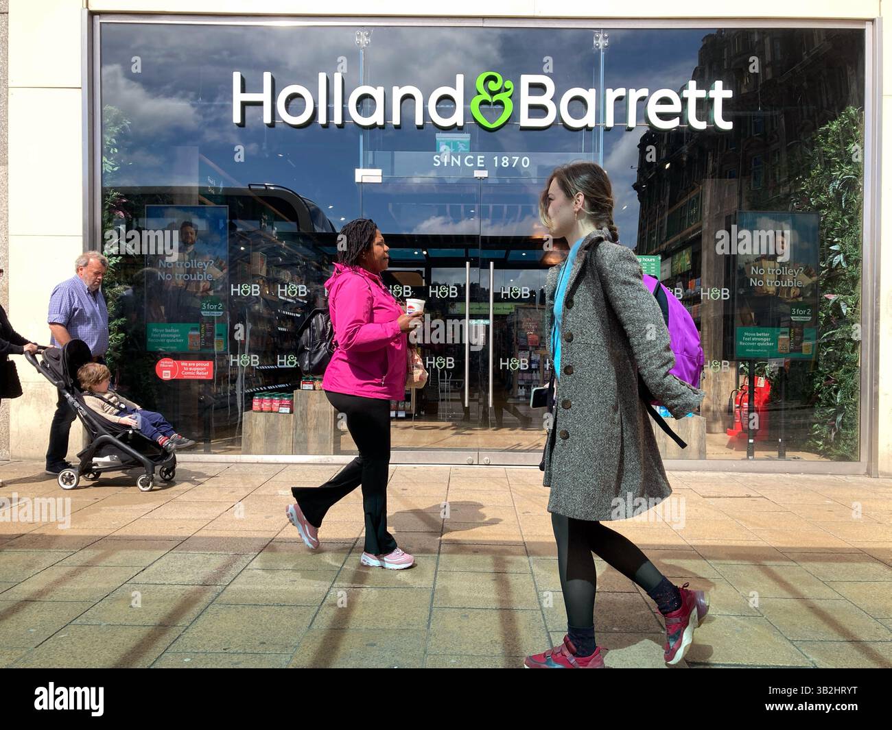 Holland & Barrett, Princes Street, Edinburgh Scotland - Smartphone Captured Stock Image