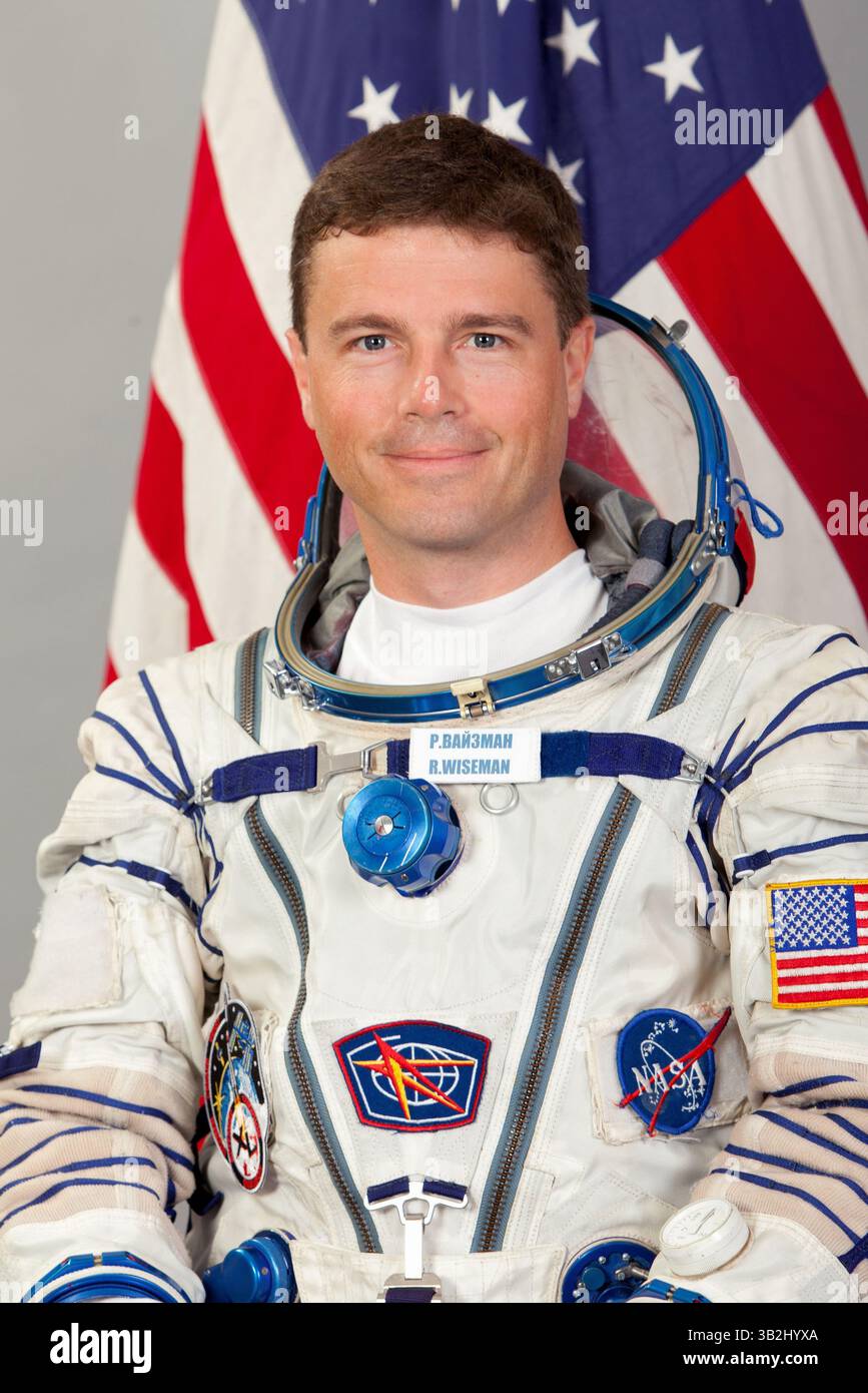 Aug. 22, 2013 - Star City, Russia - International Space Station Expedition 40 crew member NASA astronaut Reid Wiseman portrait at the Gagarin Cosmonaut Training Center August 22, 2013 in Star City, Russia. (Credit Image: © Stephanie Stoll/Planet Pix via ZUMA Wire) Stock Photo