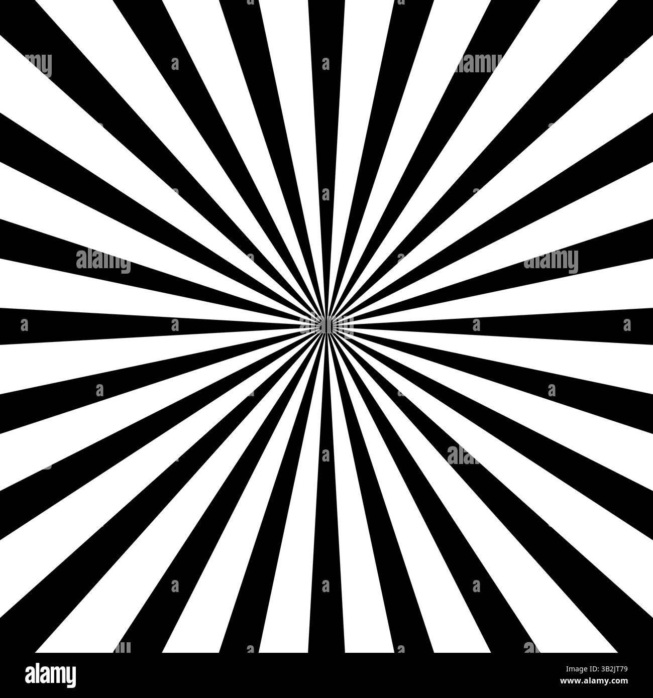 Black white rays. Optical radial pattern. Abstract striped background. Vector design. Stock Vector
