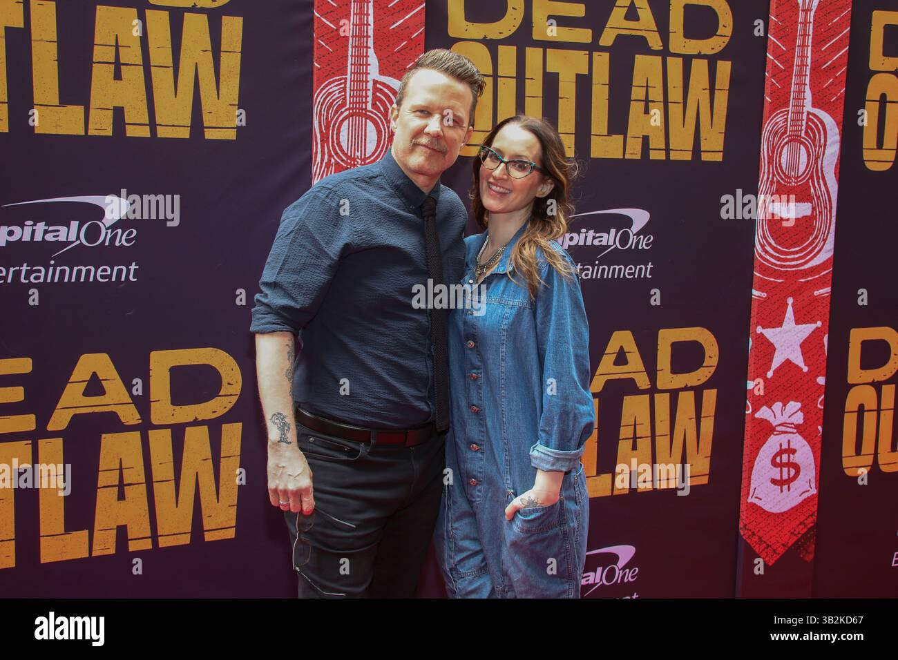 Actor Will Chase, left, and signer Ingrid Michaelson attend the 