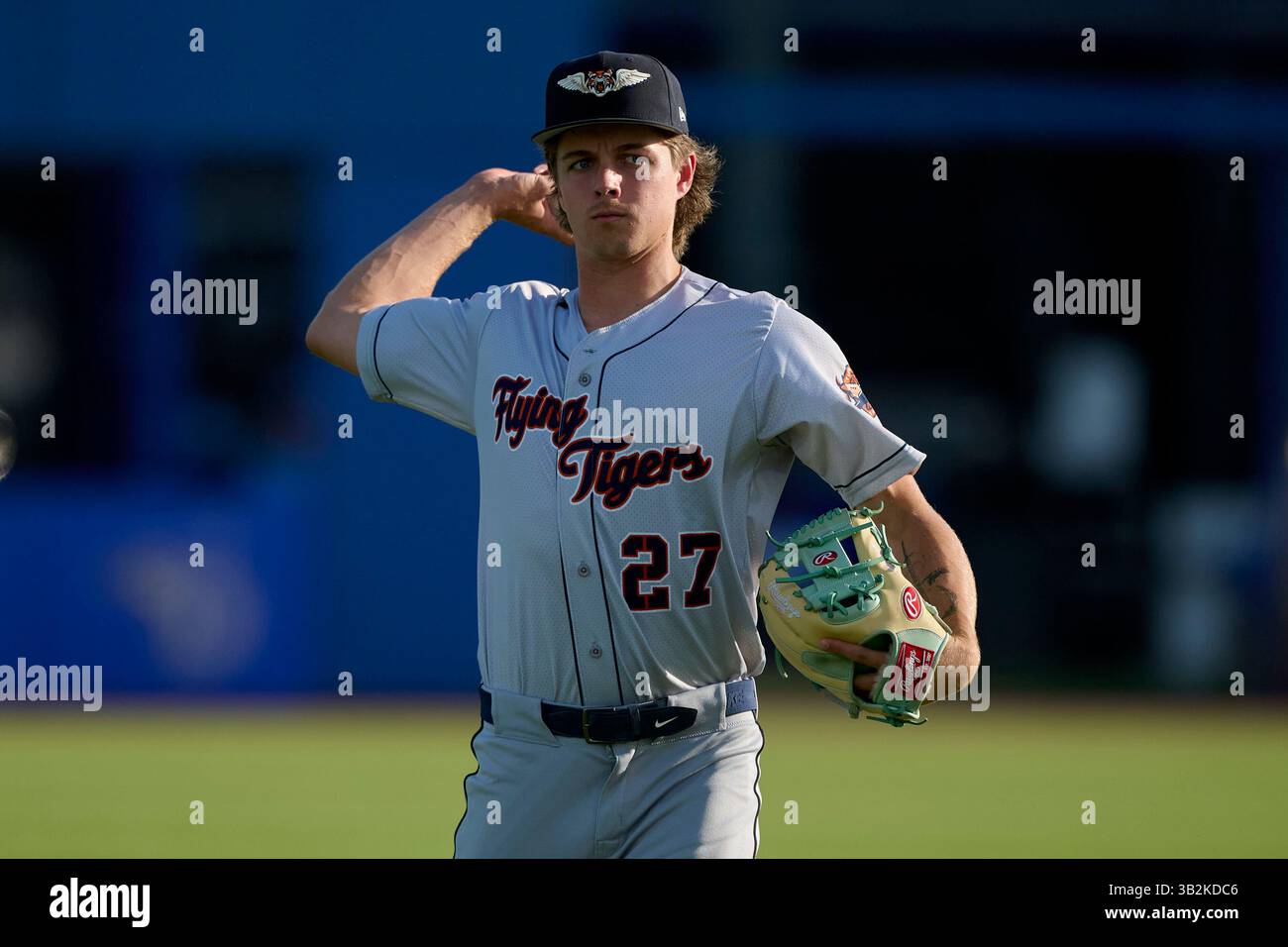 Lakeland Flying Tigers infielder Bryce Rainer (27) during warmups ...
