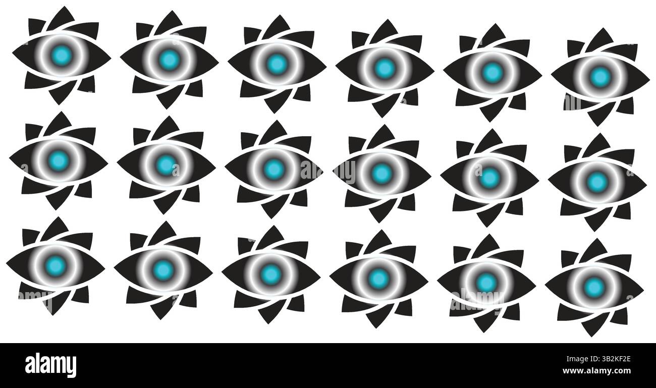 modern eye pattern in geometric symmetry – abstract vector design for ...
