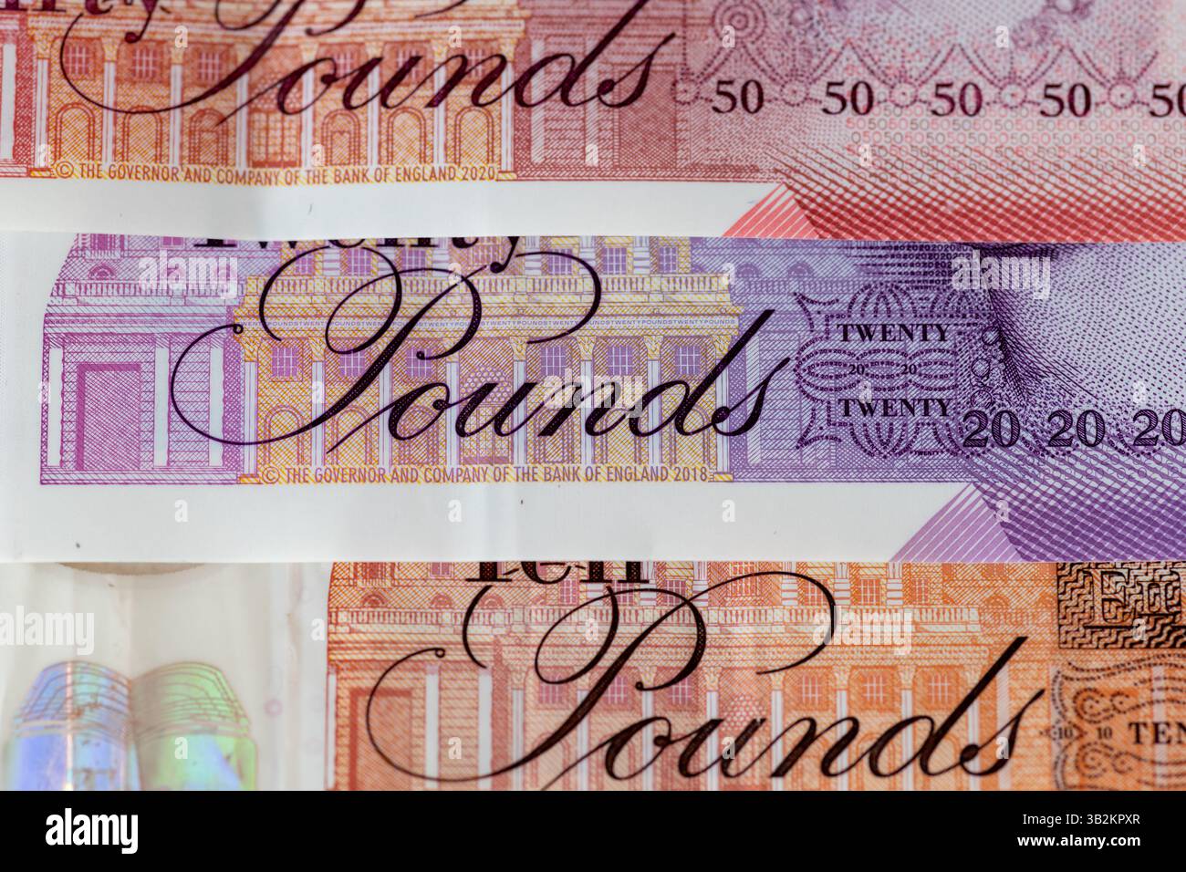 English currency notes hi-res stock photography and images - Alamy